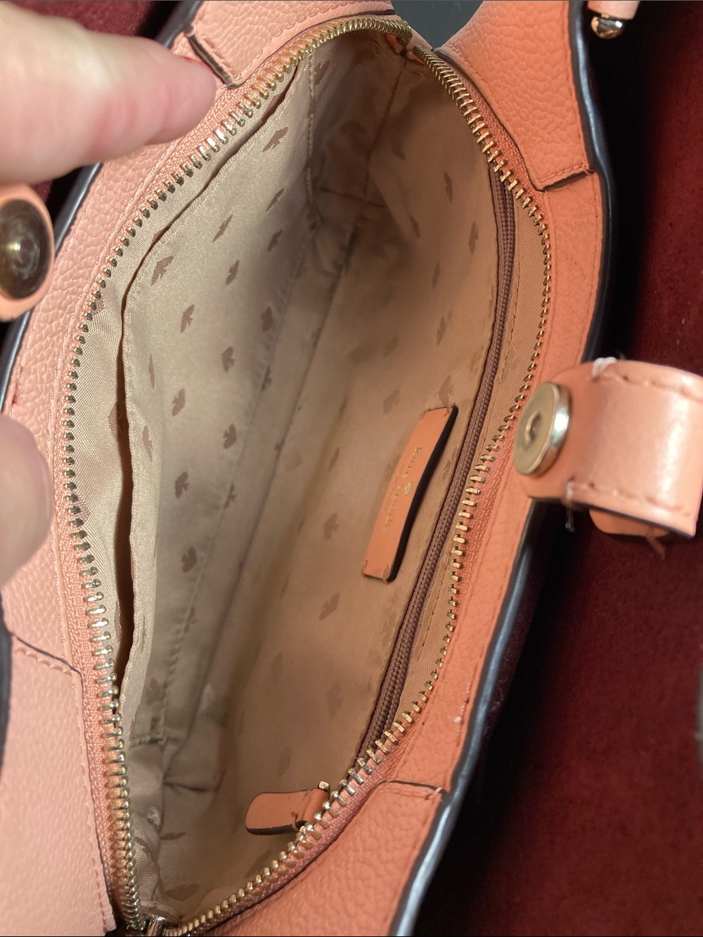 kate spade Kate Spade Talia small triple compartment satchel in a pink shade - Picture 7 of 10